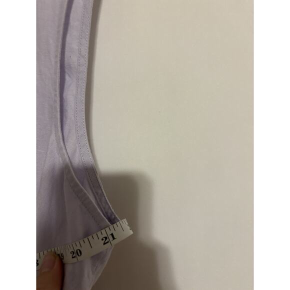 J. Jill Dress Large Crocus Lavender Linen Midi Aline Sleeveless Classic - Picture 7 of 11